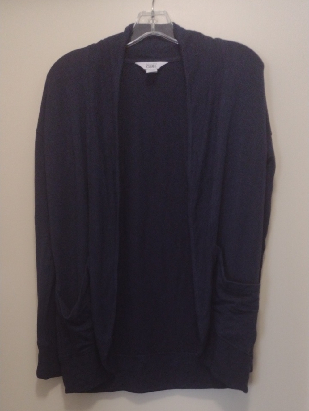 Athleta Girl Navy Open Front Cardigan With Pockets (J702)